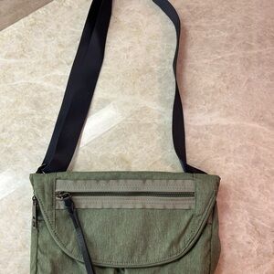 lululemon athletica Green Messenger Bag with Black Strap